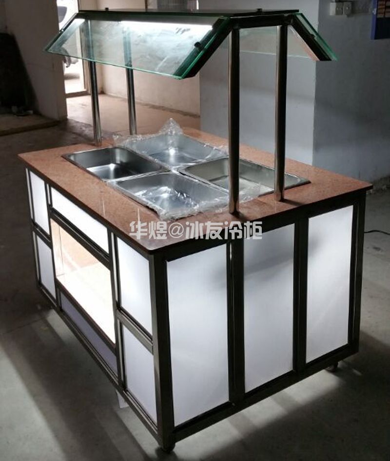 四格透光式冷热自助餐台 热餐保温台可订做(图2) 四格透光式冷热自助餐台 热餐保温台可订做(图2)