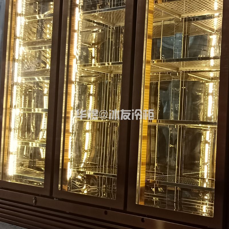 玫瑰金双温酒柜红酒啤酒展示柜(图4) 玫瑰金双温酒柜红酒啤酒展示柜(图4)