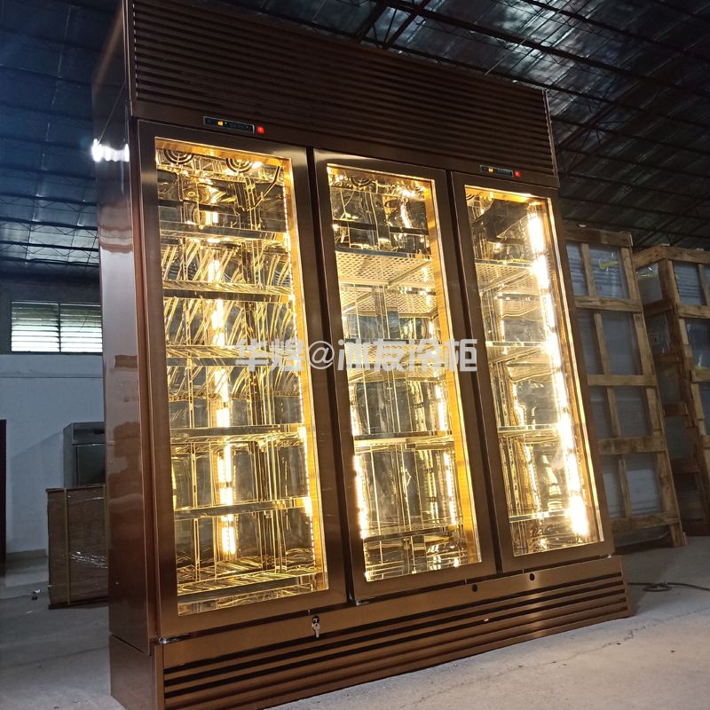 玫瑰金双温酒柜红酒啤酒展示柜(图6) 玫瑰金双温酒柜红酒啤酒展示柜(图6)