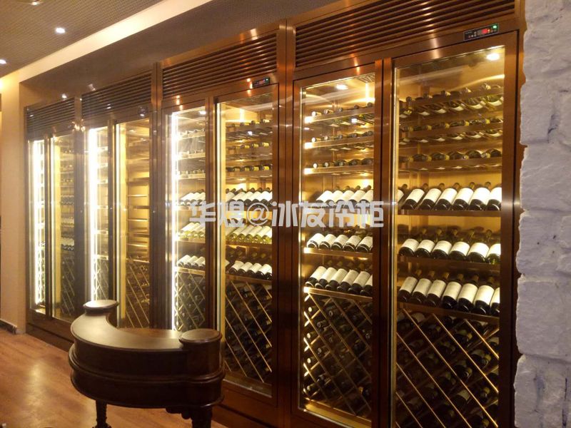 玫瑰金双温酒柜红酒啤酒展示柜(图11) 玫瑰金双温酒柜红酒啤酒展示柜(图11)