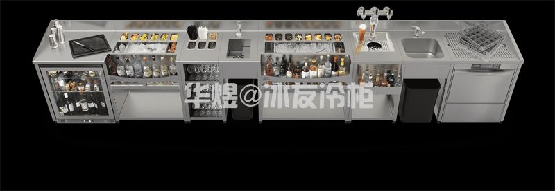 定制不锈钢扎酒柜调酒柜操作台不锈钢酒柜操作台(图16)
