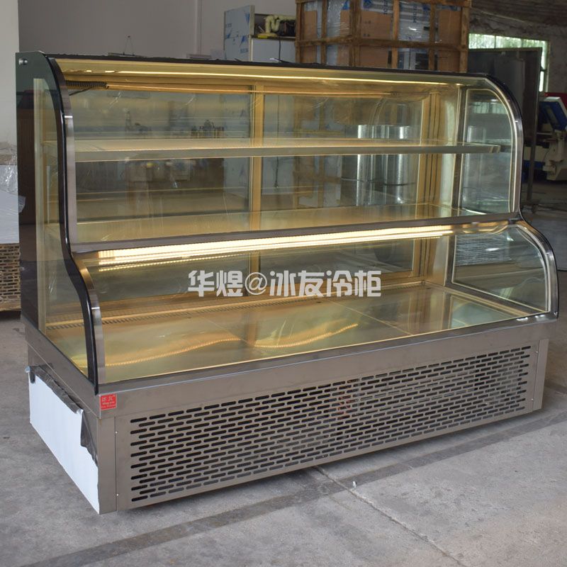 冰友牌订制三层直冷式玻璃三文鱼展示冷柜 应豪华寿司柜 冷藏柜(图8)