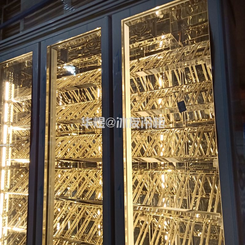 三门黑拉丝不锈钢酒柜压缩机恒温酒柜风冷红酒冷藏展示柜(图5)