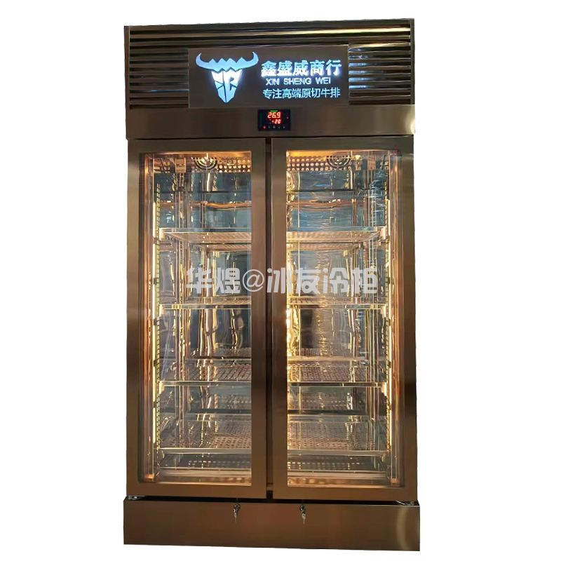 冰友牌高身双门低温牛肉展示柜牛肉冷冻柜玻璃门低温冷冻柜(图1)
