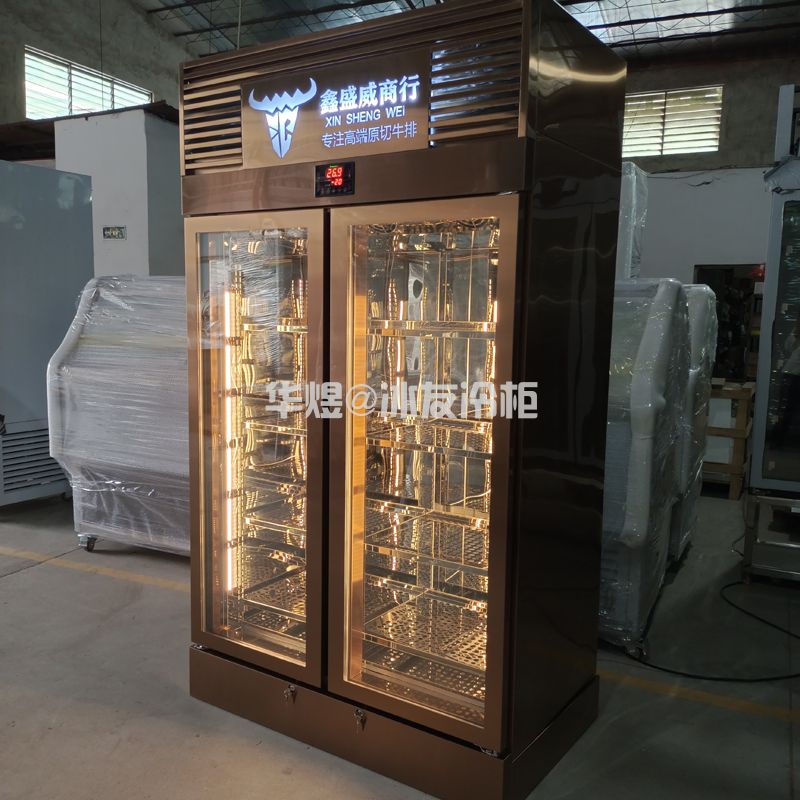 冰友牌高身双门低温牛肉展示柜牛肉冷冻柜玻璃门低温冷冻柜(图3)