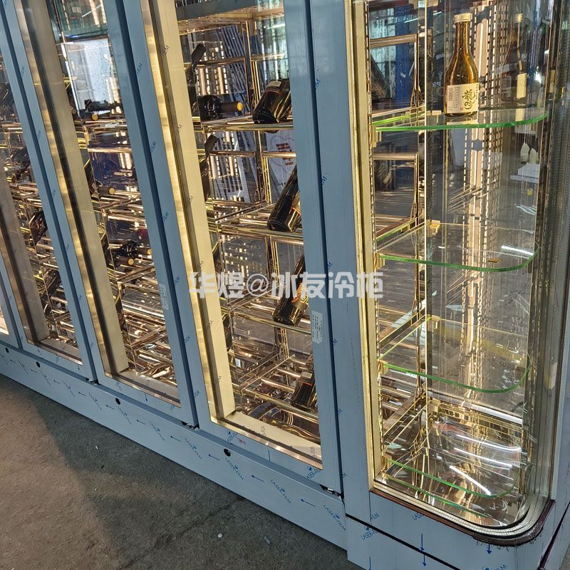 定制款四门高身酒柜不锈钢酒水冷藏柜酒品冷藏展示柜(图6)