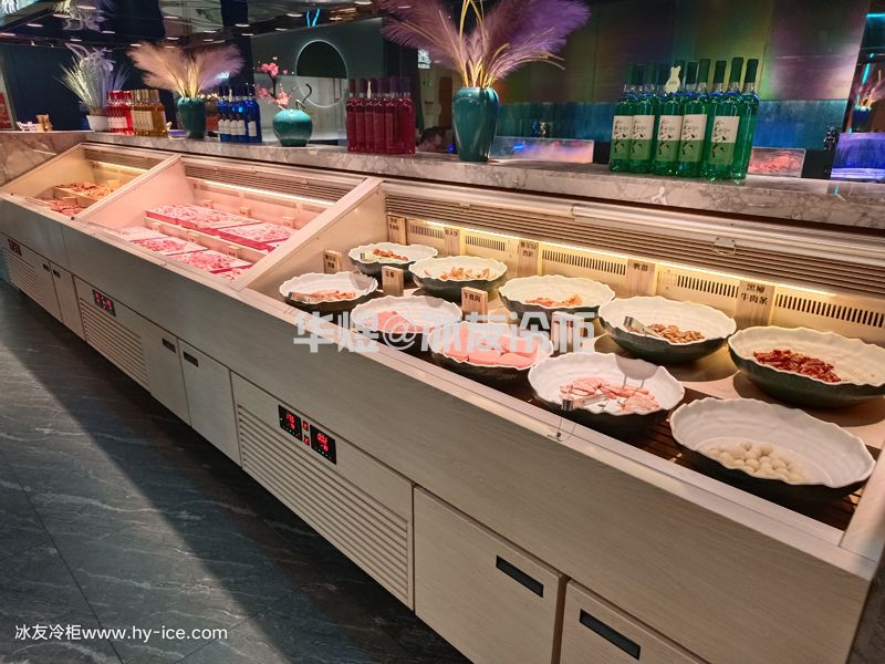 仿木带雾化开放式冷柜火锅店料理店开敞式自助选菜食品保鲜冷柜(图8) 仿木带雾化开放式冷柜火锅店料理店开敞式自助选菜食品保鲜冷柜(图8)