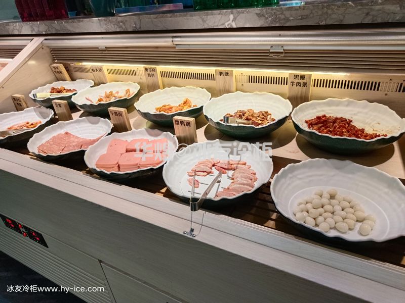 仿木带雾化开放式冷柜火锅店料理店开敞式自助选菜食品保鲜冷柜(图15) 仿木带雾化开放式冷柜火锅店料理店开敞式自助选菜食品保鲜冷柜(图15)