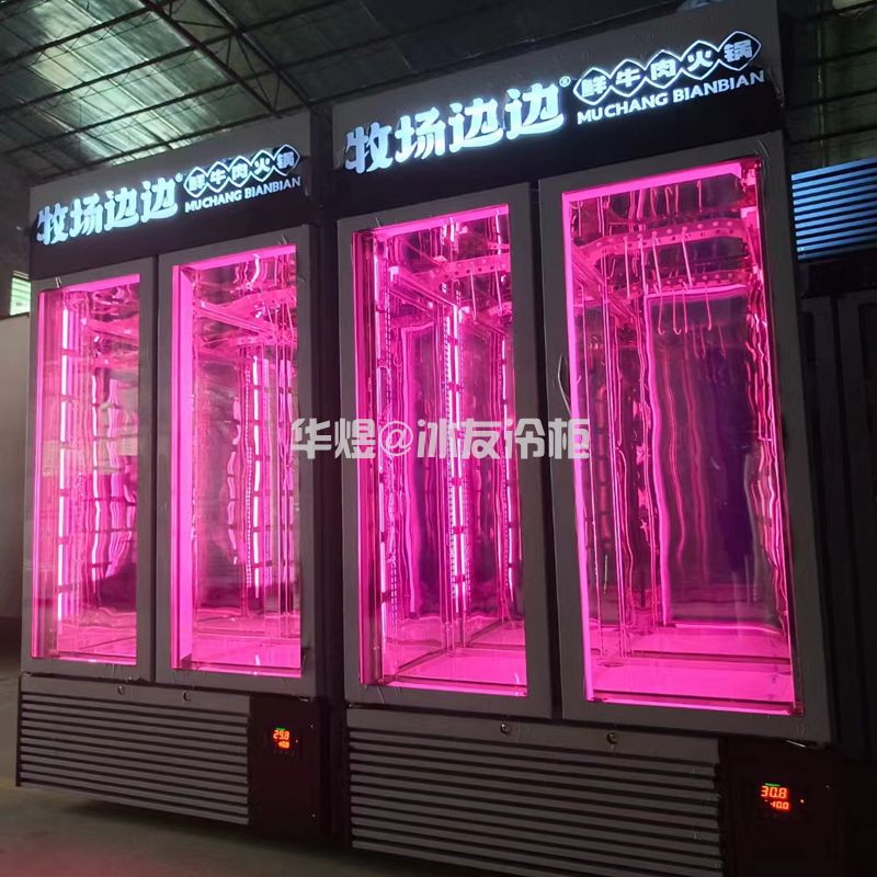 双门高身微冻展示柜牛羊挂肉柜直冷就牛肉冷藏展示柜(图2) 双门高身微冻展示柜牛羊挂肉柜直冷就牛肉冷藏展示柜(图2)