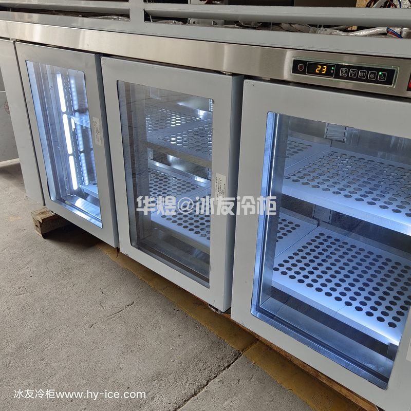 不锈钢厨房吊柜风冷挂墙柜厨房冷藏保鲜冰柜(图5)