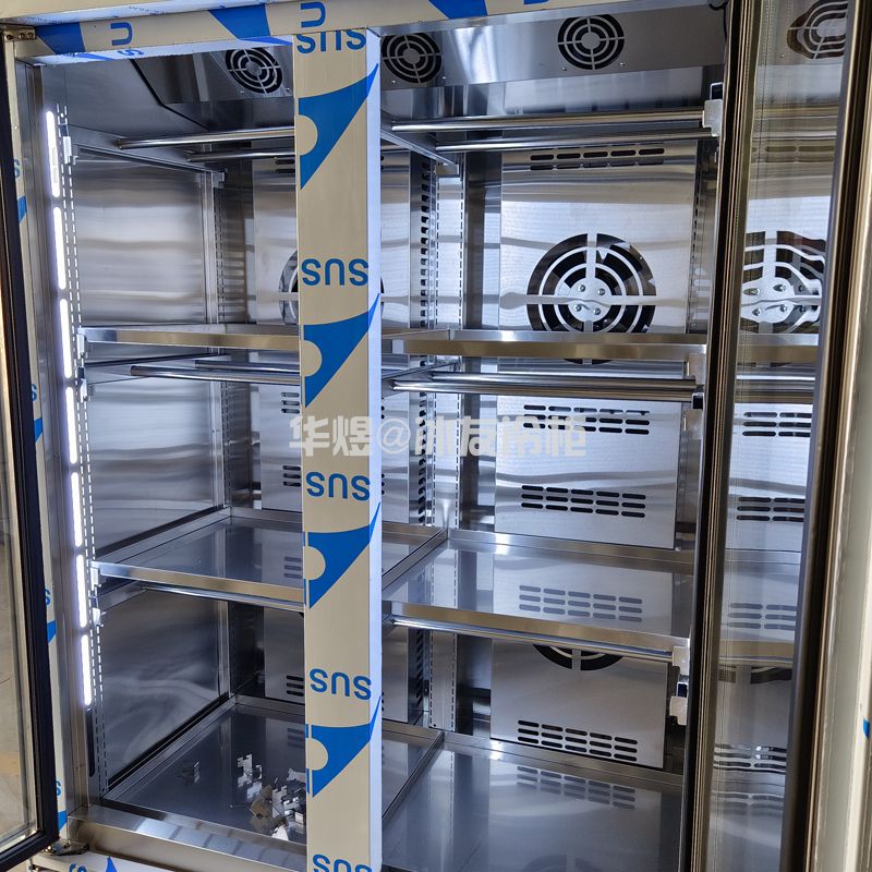新款双门烤鸭风干晾胚柜商用鸭胚柜烧腊风干冷藏展示柜冰友牌智能风干柜(图6)
